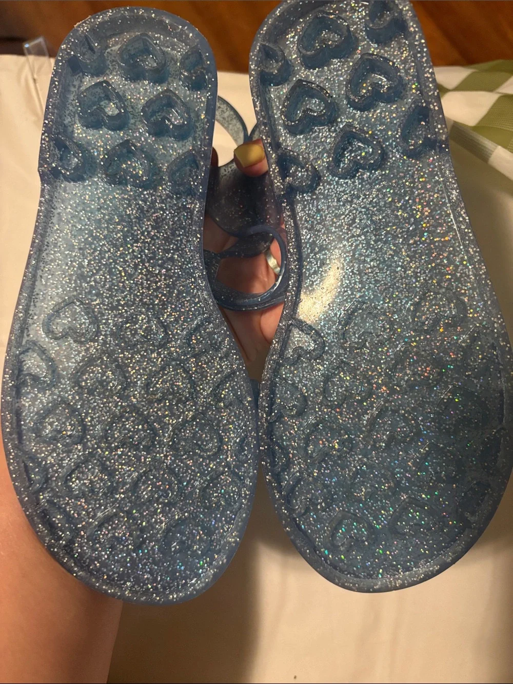 Glitter Jelly Sandals for girls  - Sparkling Blue